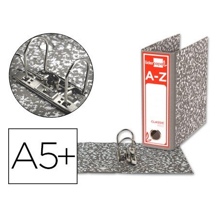 Pasta de Arquivo Classic Red Cartao Forrado Quarto Ao Baixo Gaspeado Cinza