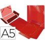 Pasta de Elasticos em Polipropileno Din A5 Vermelha