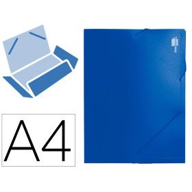 Pasta de Elasticos com Lombada Rigida Din A4 2 Bolsas Azul