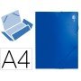Pasta de Elasticos com Lombada Rigida Din A4 2 Bolsas Azul