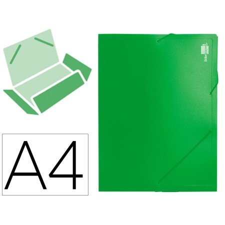 Pasta de Elasticos com Lombada Rigida Din A4 2 Bolsas Verde