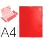 Pasta de Elasticos com Lombada Rigida Din A4 2 Bolsas Vermelho