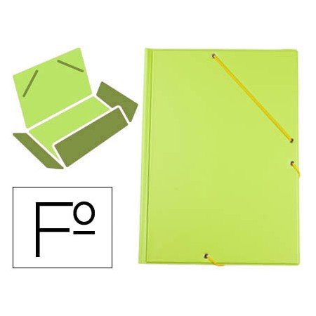 Pasta de Elasticos Plastico Folio Aba Cor Verde Pistacho