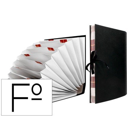 Pasta com Fole A-Z com 20 Divisorias Folio Preto
