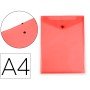 Pasta Dossier com Mola Polipropileno Din A4 Formato Vertical com Fole Vermelho Translucido