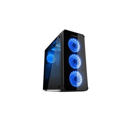 Caixa de computador para jogos torre atx nox hummer tgx rainbow - vidro temperado