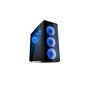 Caixa de computador para jogos torre atx nox hummer tgx rainbow - vidro temperado