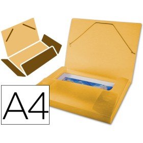 Pasta Portadocumentos com Elasticos Polipropileno Din A4 Laranja Serie Frosty Lombada 25 Mm