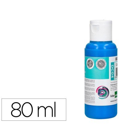 Pintura Acrilica Frasco de 80 Ml Cian