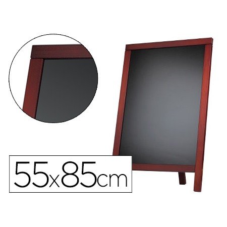 Quadro Preto Cavalete E Moldura de Madeira com Superficie Para Marcadores Tipo Giz 55X85Cm