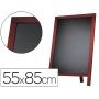 Quadro Preto Cavalete E Moldura de Madeira com Superficie Para Marcadores Tipo Giz 55X85Cm