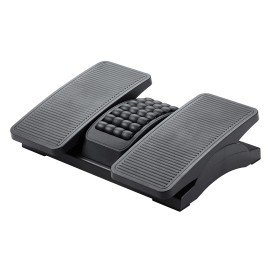 Apoio de Pes Plastico Q-Connect Ajustavel Direita Esquerda 2 Alturas Efeito Massagem 430X320X110 Mm