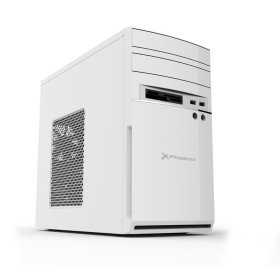Gabinete de computador torre média micro ATX Phoenix phcajamicroatxw antracite ventilador de 80 mm leitor de cartão branco