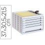 Bloco Classificador de Secretaria 5 Gavetas Cinza Opaco 370X305X215 Mm Espaco Organizacao Superior