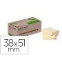 Bloco de Notas Adesivas Q-Connect 38X51 Mm 100% Papel Reciclado Amarelo Caixa de Cartao