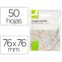 Bloco de Notas Adesivas Q-Connect Removiveis Plastico Translucido Branco com 50 Folhas 76X76 Mm