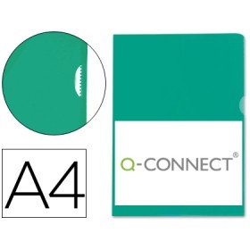 Bolsa Dossier Q-Connect em Plastico Din A4 120 Microns Verde Caixa de 100 Unidades