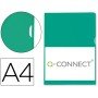 Bolsa Dossier Q-Connect em Plastico Din A4 120 Microns Verde Caixa de 100 Unidades