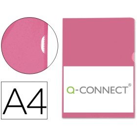 Bolsa Dossier Q-Connect em Plastico Din A4 120 Microns Vermelha Caixa de 100 Unidades