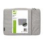 Bolsa Para Portatil Q-Connect 13,3" com Asa 1 Bolso Exterior com Fecho de Correr Cor Cinza 350X250X25 Mm