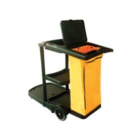 Carro de Limpeza Q-Connect de Polipropileno com Rodas 58X24X96 Cms