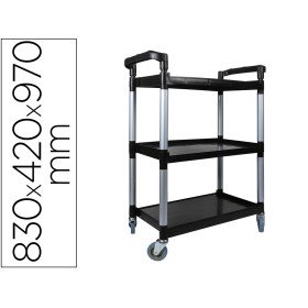 Carro de Servico Multifuncional Q-Connect 3 Prateleiras em Plastico 830X420X970 Mm