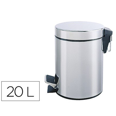 Cesto de Papeis Q-Connect com Pedal Cromado 43X29Cm Capacidade 20 Litros