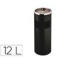 Cinzeiro Papeleira Q-Connect Preto E Parte Superior Cromada Capacidade Para 12 Litros