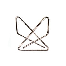 Clips Borboleta Niquelados Caixa de 12 - Grande