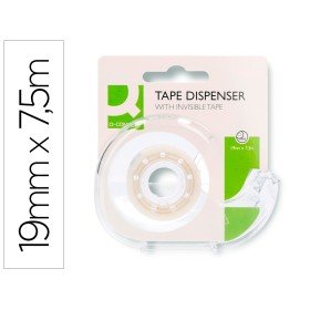Desenrolador Fita Adesiva Q-Connect Invisivel 7,5 Mt x 19 Mm