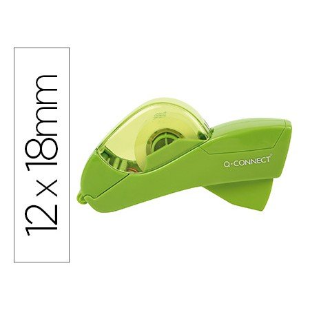 Desenrolador Q-Connect Automatico em Plastico Verde Para Fitas de 12 E 19 Mm Inclui 2 Fitas