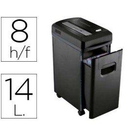 Destruidora de Documentos Q-Connect Kf15547 Capacidade de Corte 8 Folhas Destroi Agrafes Clips E Cartoes