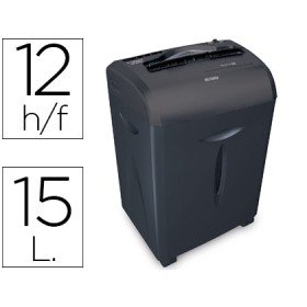 Destruidora de Documentos Q-Connect Kf15551 Capacidade de Corte 12 Folhas Destroi Agrafes Clips Cd E Cartoes