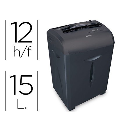 Destruidora de Documentos Q-Connect Kf15551 Capacidade de Corte 12 Folhas Destroi Agrafes Clips Cd E Cartoes