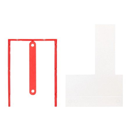 Encadernador Fastener Q-Connect Plastico D-Clips Cor Vermelho Caixa de 100 Unidades