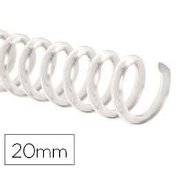 Espiral Q-Connect de Plastico Transparente 32 5:1 20Mm 2Mm Caixa de 100 Unidades
