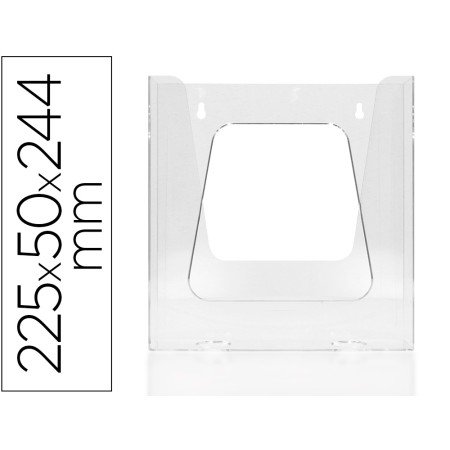 Expositor de Parede Q-Connect Metacrilato Um Compartimento Din A4 Transparente 225X50X244 Mm