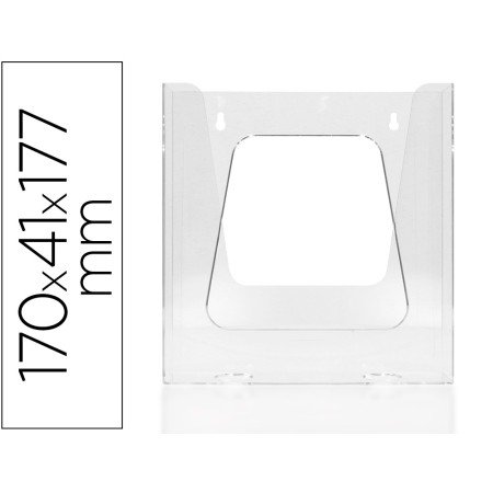 Expositor de Parede Q-Connect Metacrilato Um Compartimento Din A5 Transparente 170X41X177 Mm