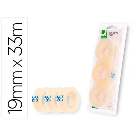Fita Adesiva Q-Connect 33 Mt X19 Mm - Blister 3