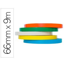 Fita Adesiva Q-Connect Film 66Mt x 9 Mm -Para Fechar Sacos Bolsa de 6 Rolos Sortidos)-M