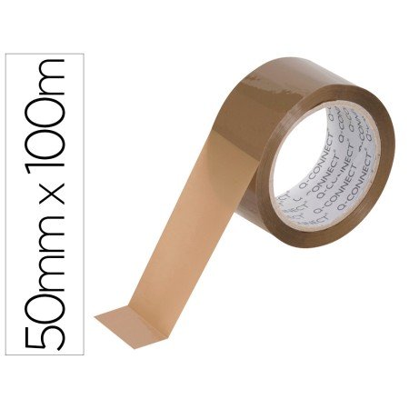 Fita Adesiva Q-Connect Polipropileno Havana 100 Mt x 50 Mm
