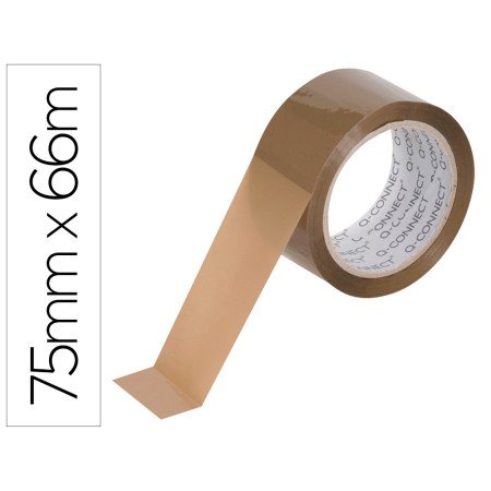 Fita Adesiva Q-Connect Polipropileno Havana 66 Mt x 75 Mm