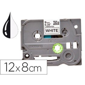 Fita Q-Connect Tze-231 Branca-Preta 12Mm Comprimento 8 Mt