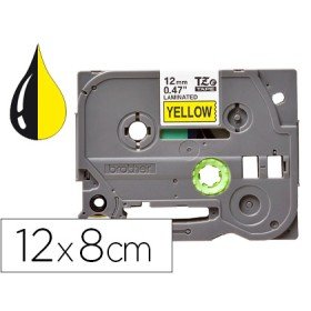 Fita Q-Connect Tze-631 Amarelo-Preta 12Mm Comprimento 8 Mt