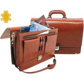 Mala Portfolio em Pele Fecho com Chave