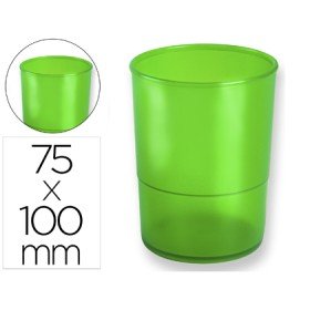 Porta Lapis Q-Connect Plastico Verde Translucido
