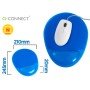 Tapete Para Rato Q-Connect com Apoio de Pulsos de Gel E Pvc Cor Azul