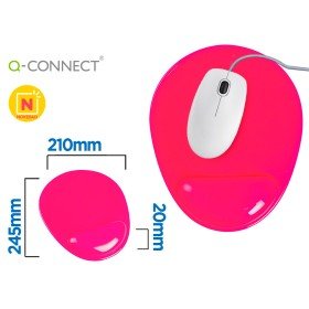 Tapete Para Rato Q-Connect com Apoio de Pulsos de Gel E Pvc Cor Rosa