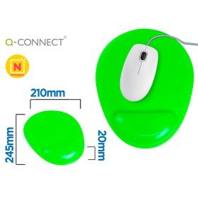 Tapete Para Rato Q-Connect com Apoio de Pulsos de Gel E Pvc Cor Verde