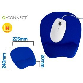 Tapete Para Rato Q-Connect com Apoio de Pulsos Ergonomica de Gel Cor Azul